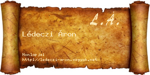 Lédeczi Áron névjegykártya